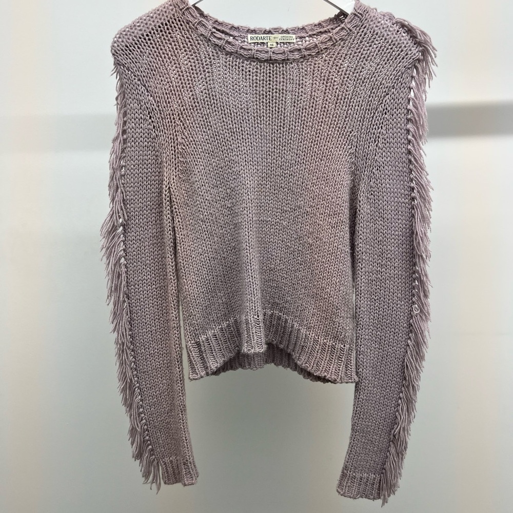 Rodarte x Opening Ceremony Purple Wool Fringe Sweater